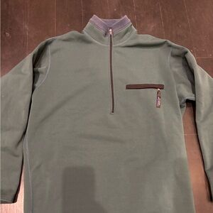 Patagonia R1 Teal Green Quarter-Zip Pullover, Women’s L